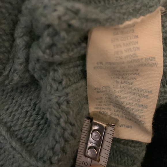 AEO Cable Knit Low V-Neck Hooded Long Fitted Sweater Top or Mini Dress - Picture 5 of 7